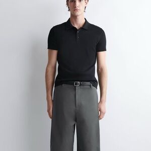 COS Slim Men's Black Polo Shirt - EUR XL